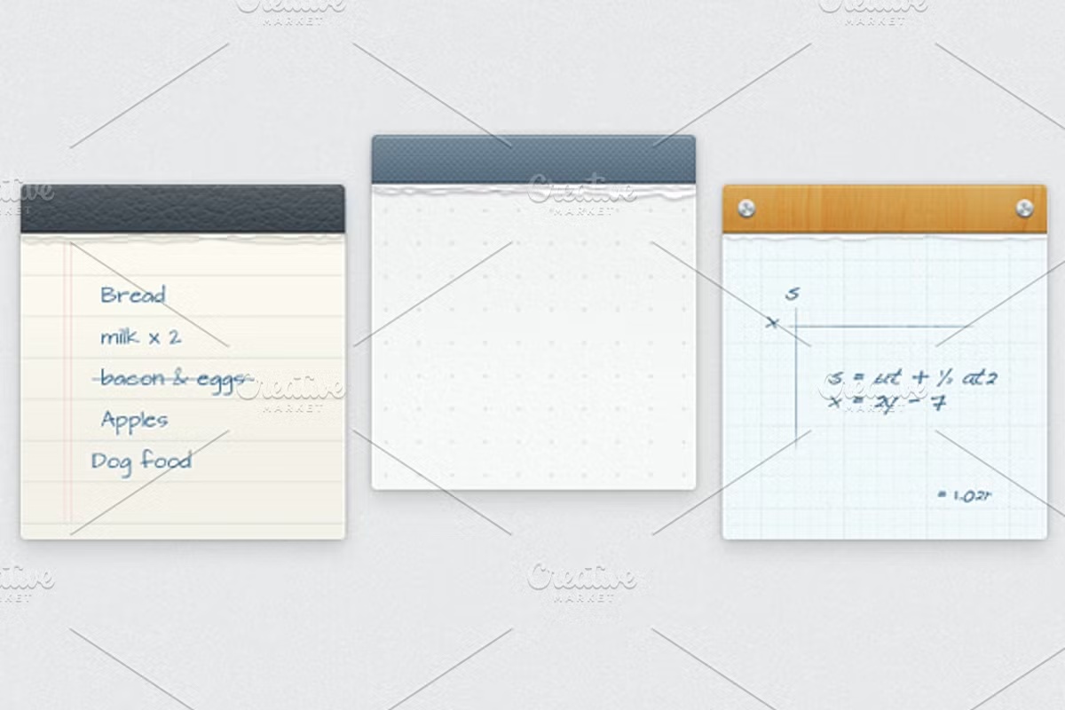 Note Pads Styles