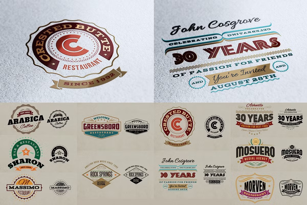 10 Retro Signs or Banners 4 10 Retro Signs or Banners