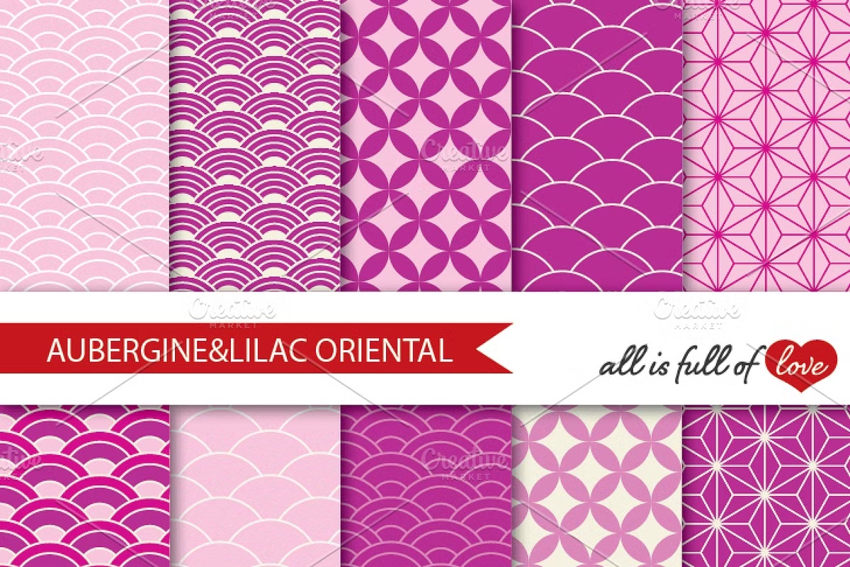 Pink Purple Scrapbook Paper Pack