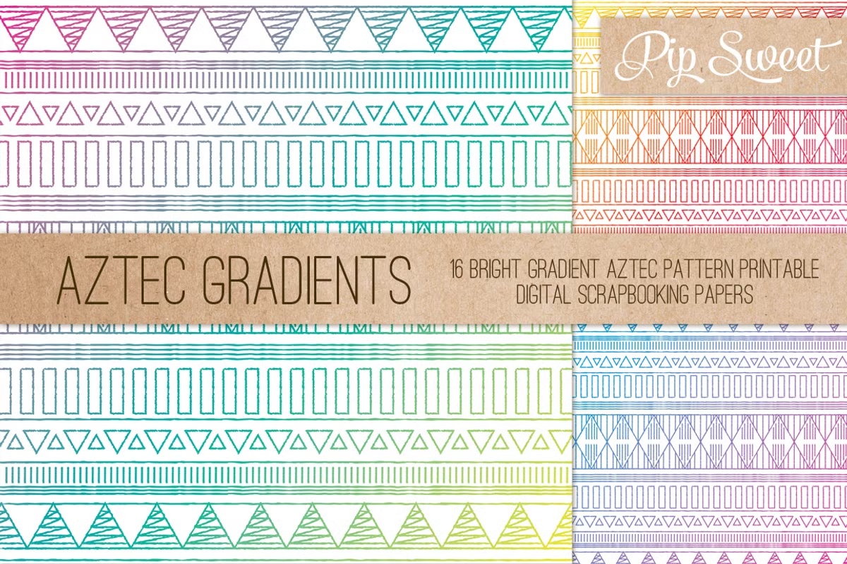 Aztec Gradient 16 Pattern Set