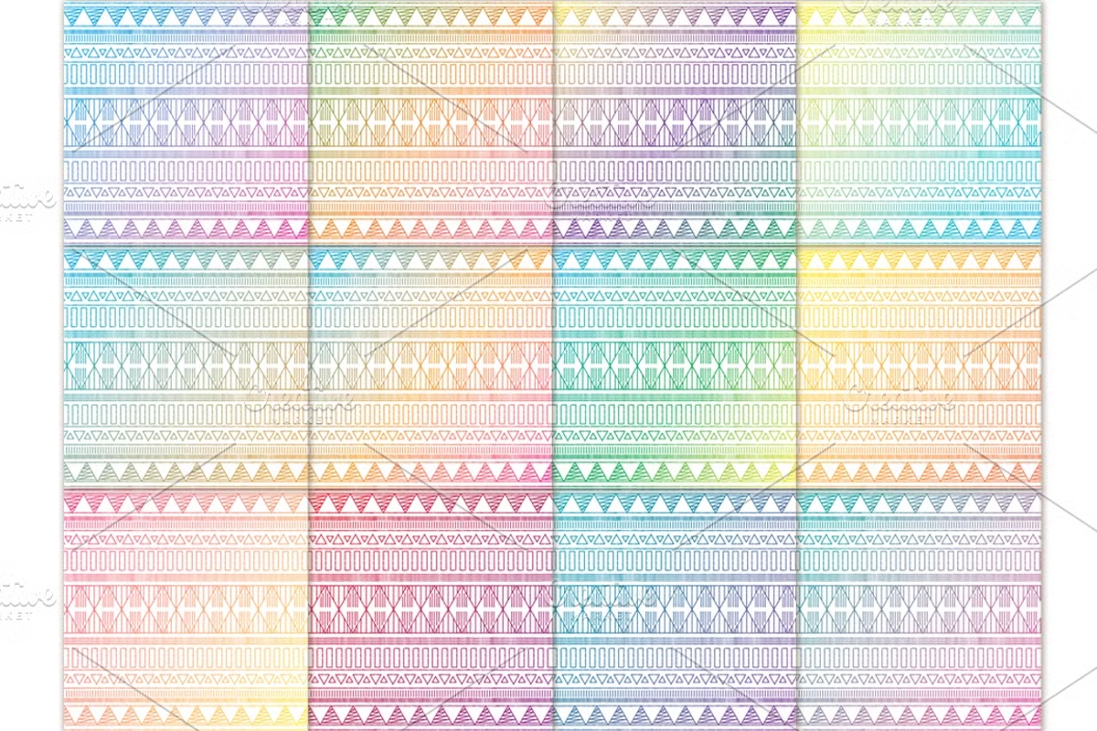 Aztec Gradient 16 Pattern Set 3 Aztec Gradient 16 Pattern Set