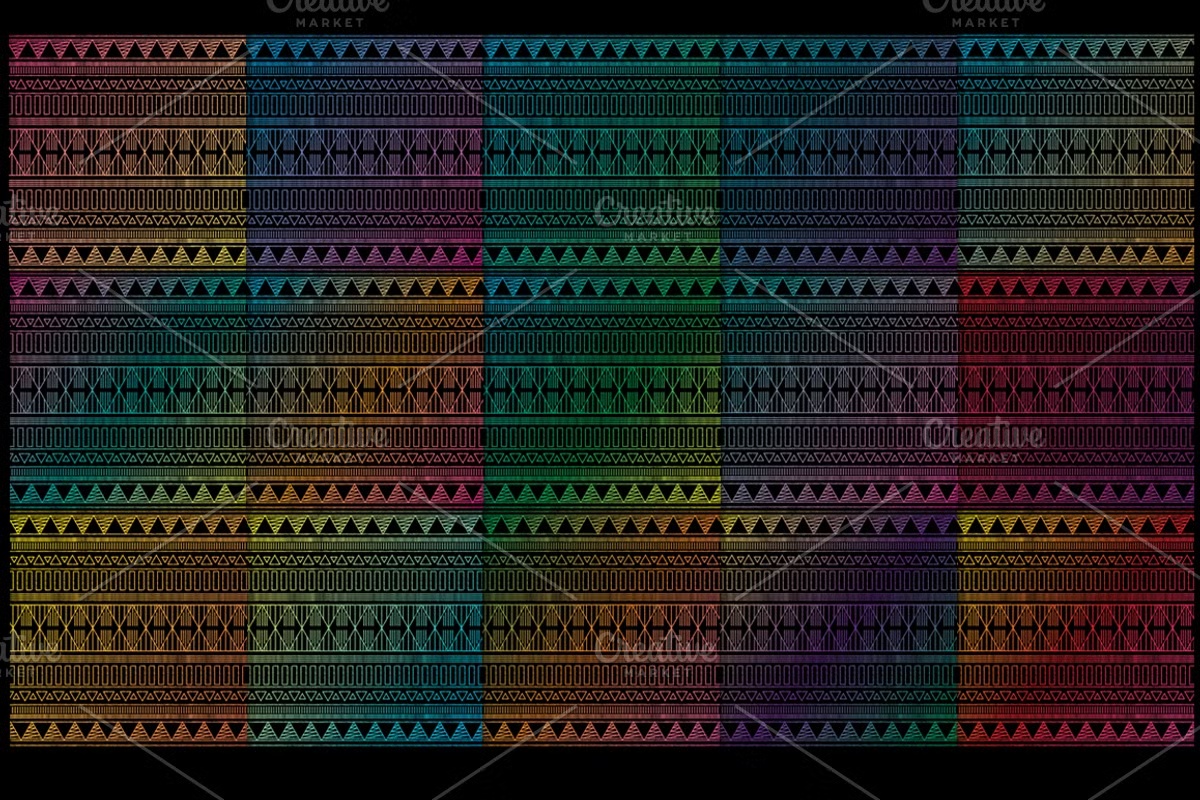 Aztec Gradient Night 16 Patterns 3 Aztec Gradient Night 16 Patterns