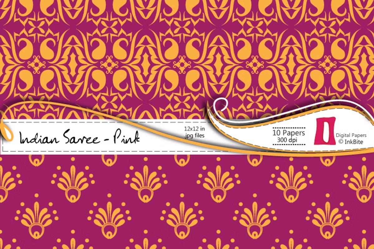 Indian Saree Paper Pack Pink 4 Indian Saree Paper Pack Pink