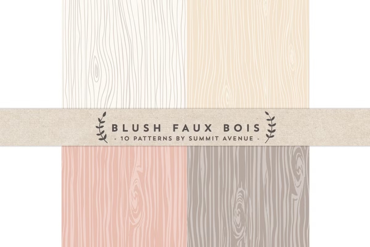 Blush Faux Bois Woodgrain papers 3 Blush Faux Bois Woodgrain papers