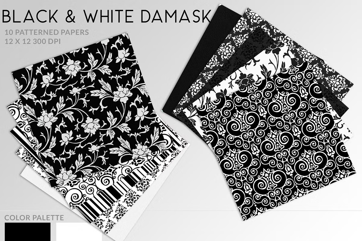 Black And White Damask Backgrounds 3 Black And White Damask Backgrounds