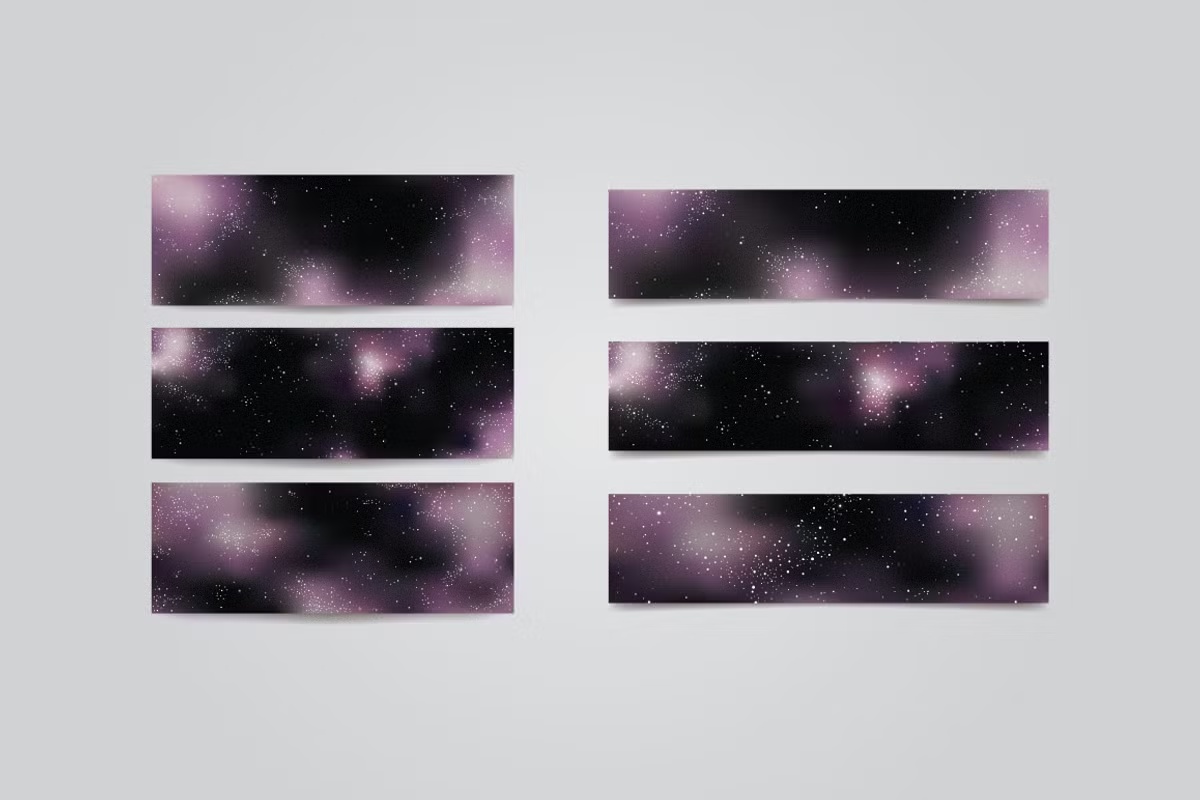 Deep Space backgrounds and banners 5 Deep Space backgrounds and banners
