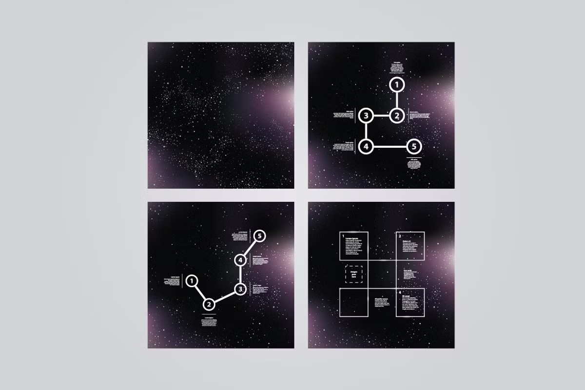 Deep Space backgrounds and banners 6 Deep Space backgrounds and banners