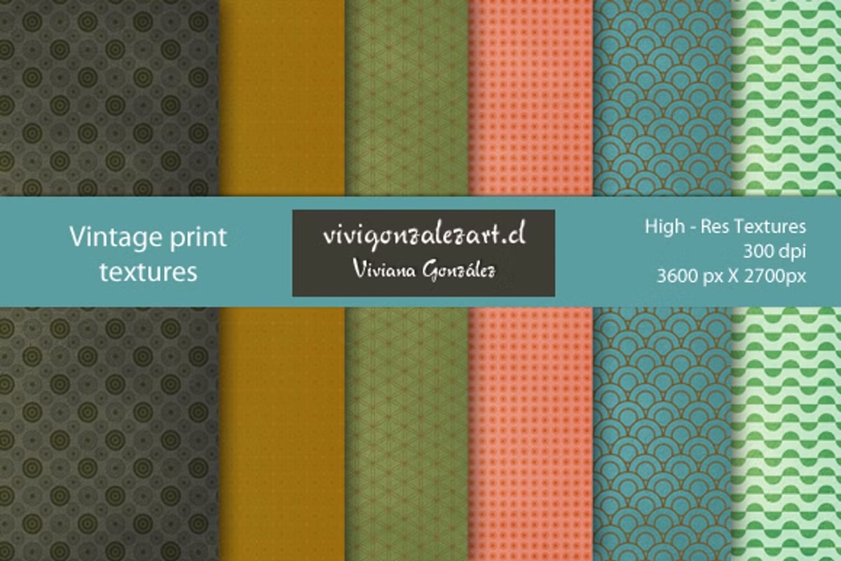 Vintage print textures
