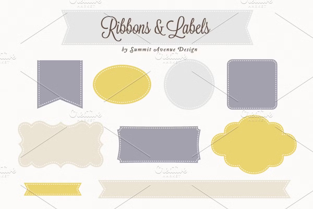 Ribbon & Label Shapes