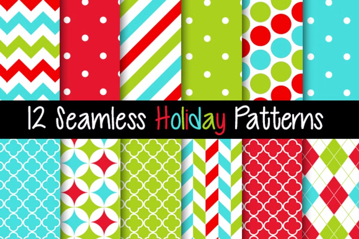 12 Seamless Holiday Patterns