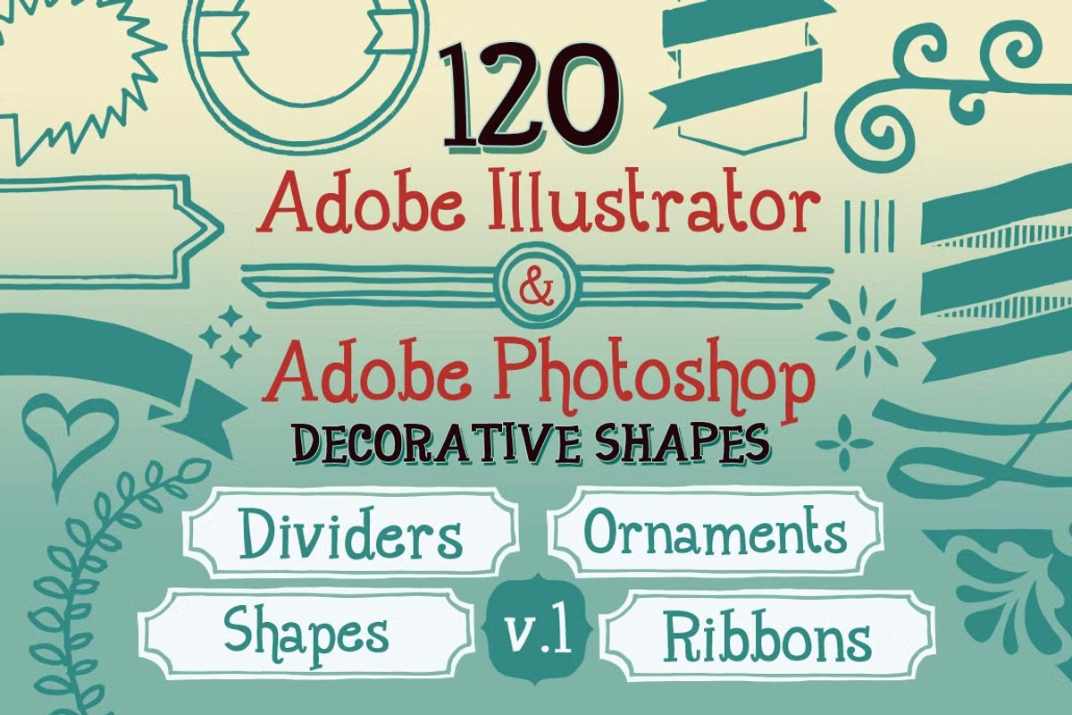 120 Handwritten Decorative Shapes 01