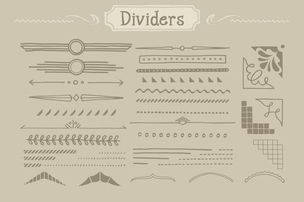 120 Handwritten Decorative Shapes 01 4 120 Handwritten Decorative Shapes 01