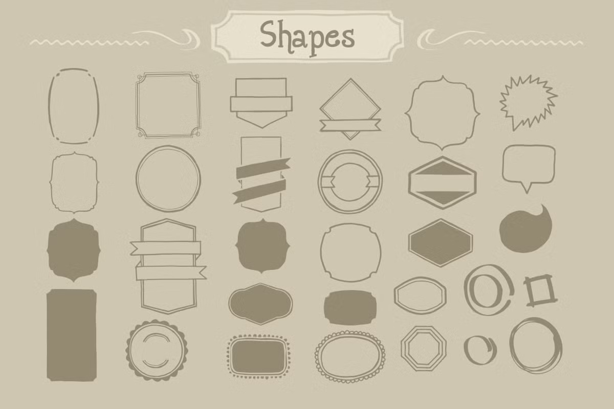 120 Handwritten Decorative Shapes 01 5 120 Handwritten Decorative Shapes 01