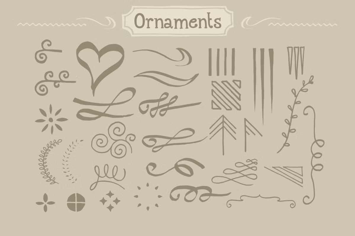 120 Handwritten Decorative Shapes 01 6 120 Handwritten Decorative Shapes 01