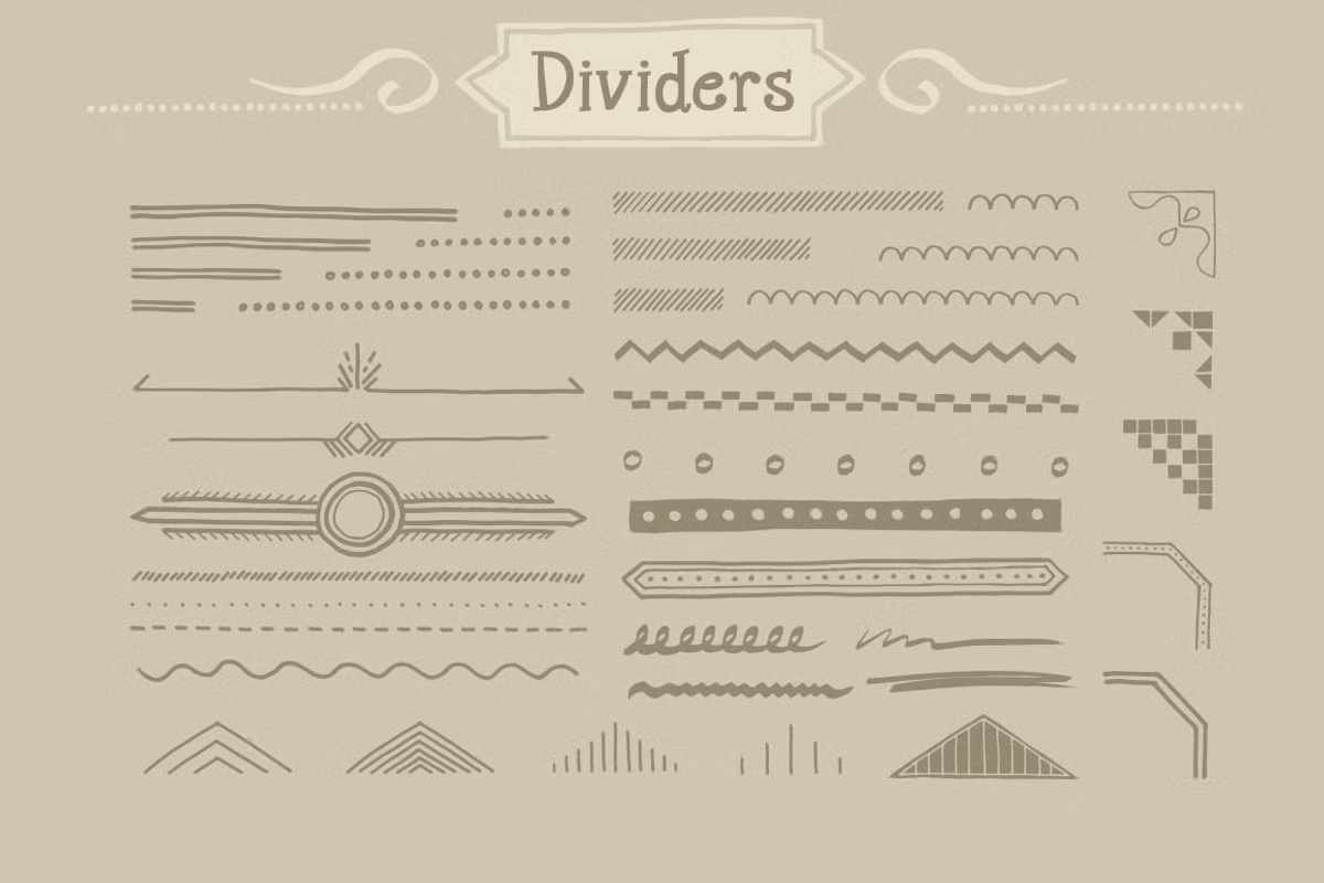 120 Handwritten Decorative Shapes 02 4 120 Handwritten Decorative Shapes 02