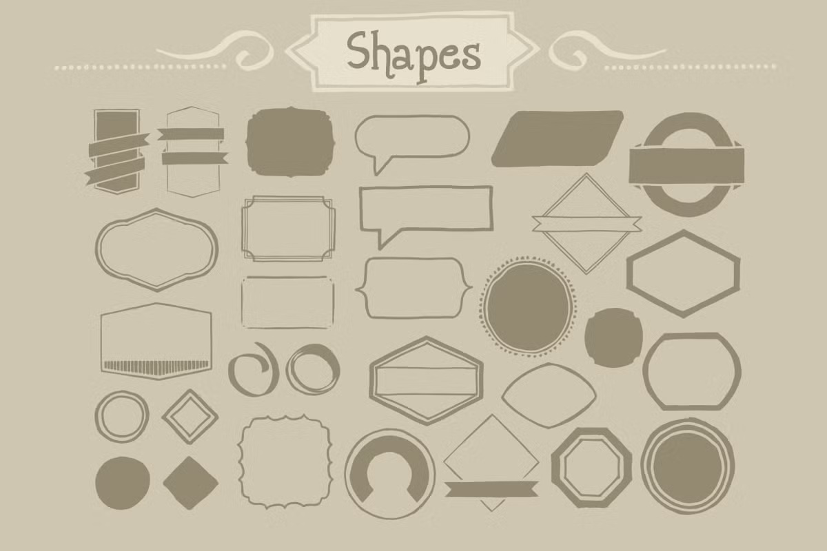 120 Handwritten Decorative Shapes 02 5 120 Handwritten Decorative Shapes 02