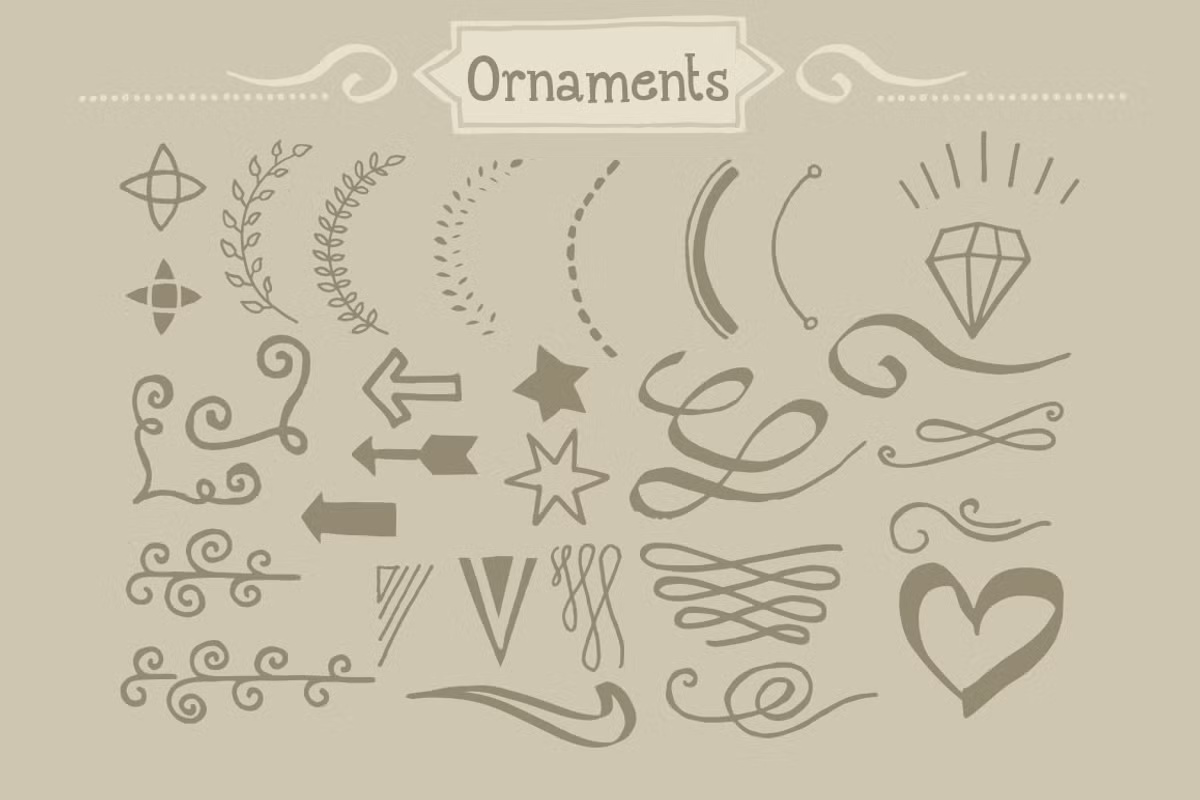 120 Handwritten Decorative Shapes 02 6 120 Handwritten Decorative Shapes 02
