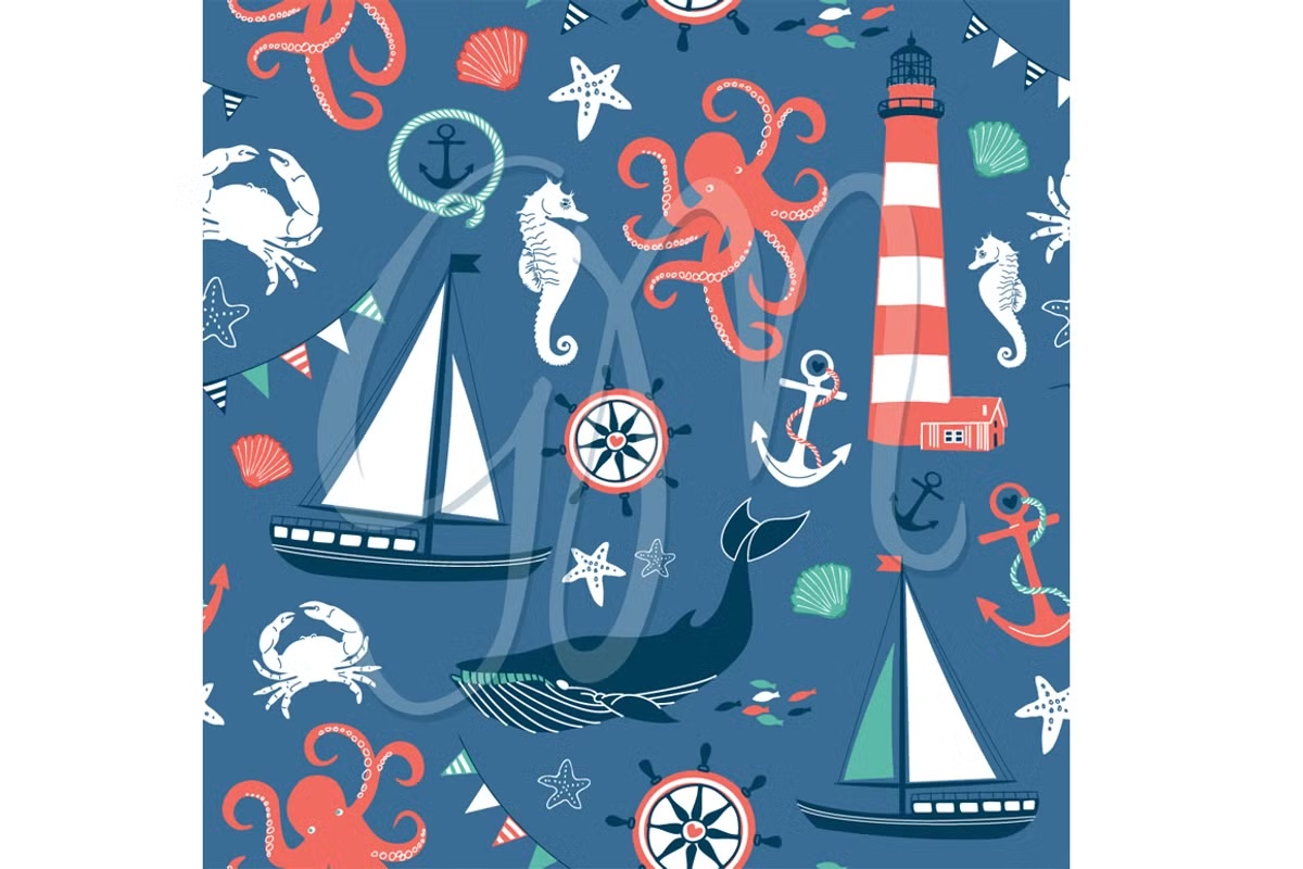 10 Nautical digital papers + 2 cards 3 10 Nautical digital papers + 2 cards