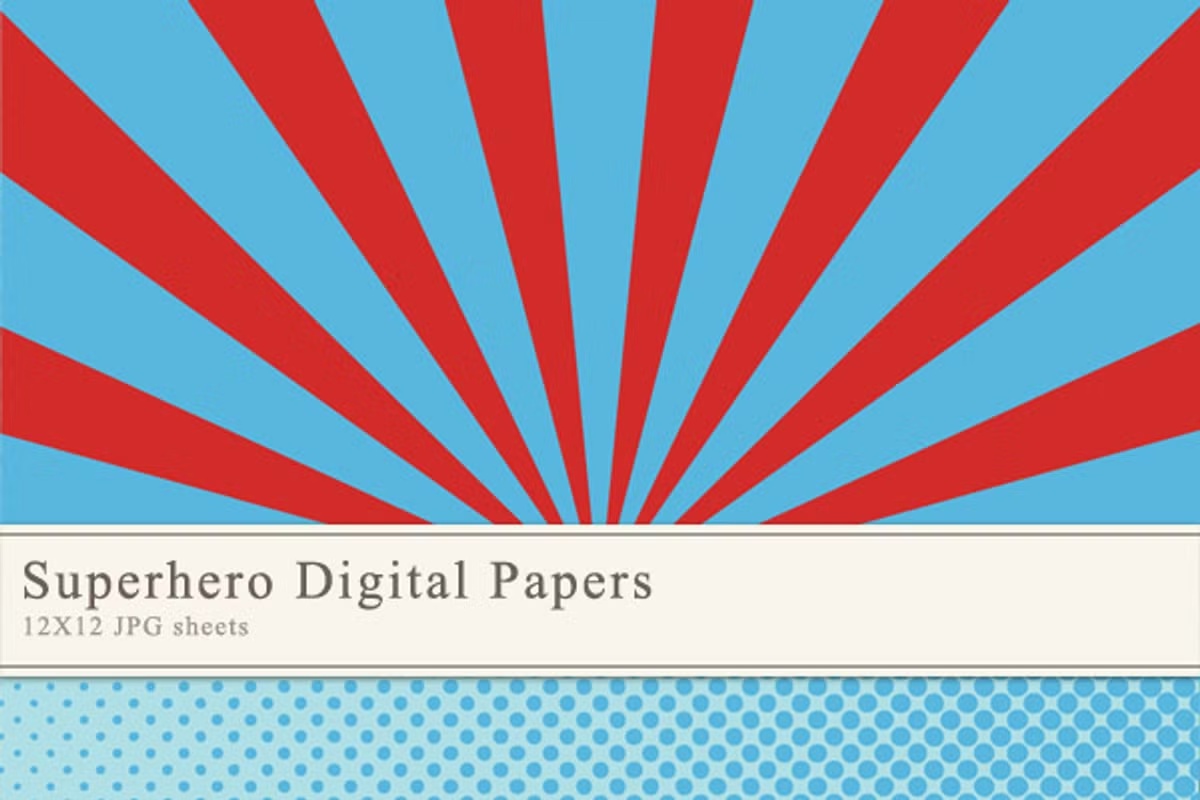 Superhero Digital Papers 4 Superhero Digital Papers
