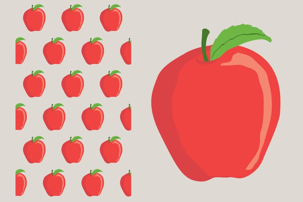 red apple