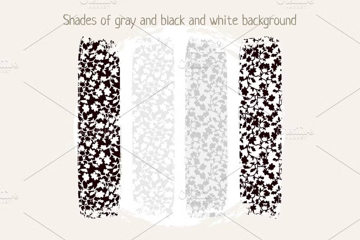Floral seamless patterns set 6 Floral seamless patterns set